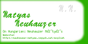 matyas neuhauzer business card